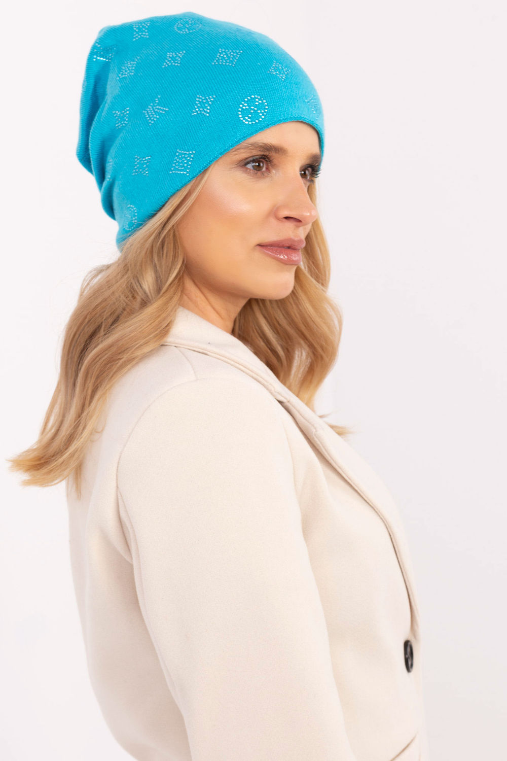AT Turquoise Beanie Hat - view 4