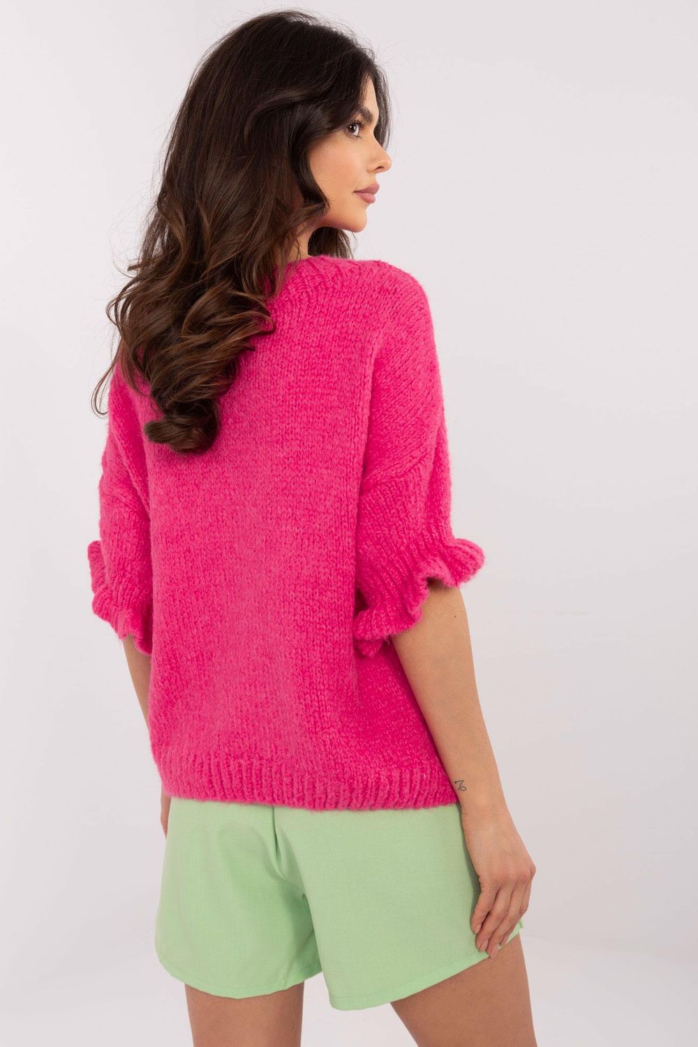 Italy Moda Neon Pink Jumper - view 3