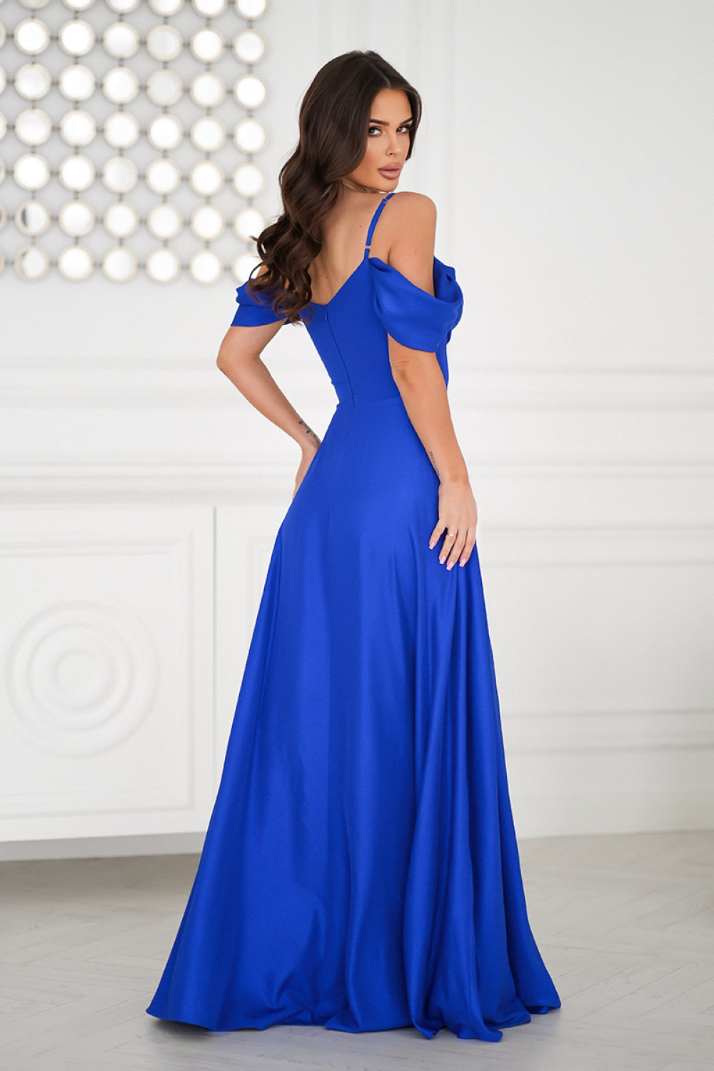 Bicotone Cornflower Blue Bodycon Maxi Dress - view 3