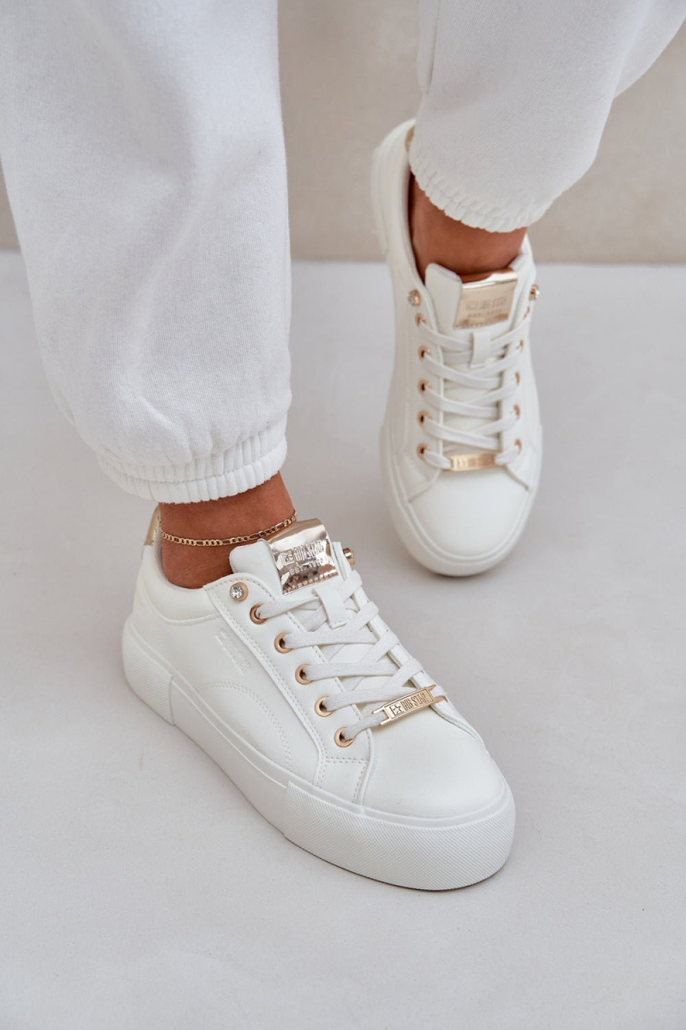 Step In Style White Trainers