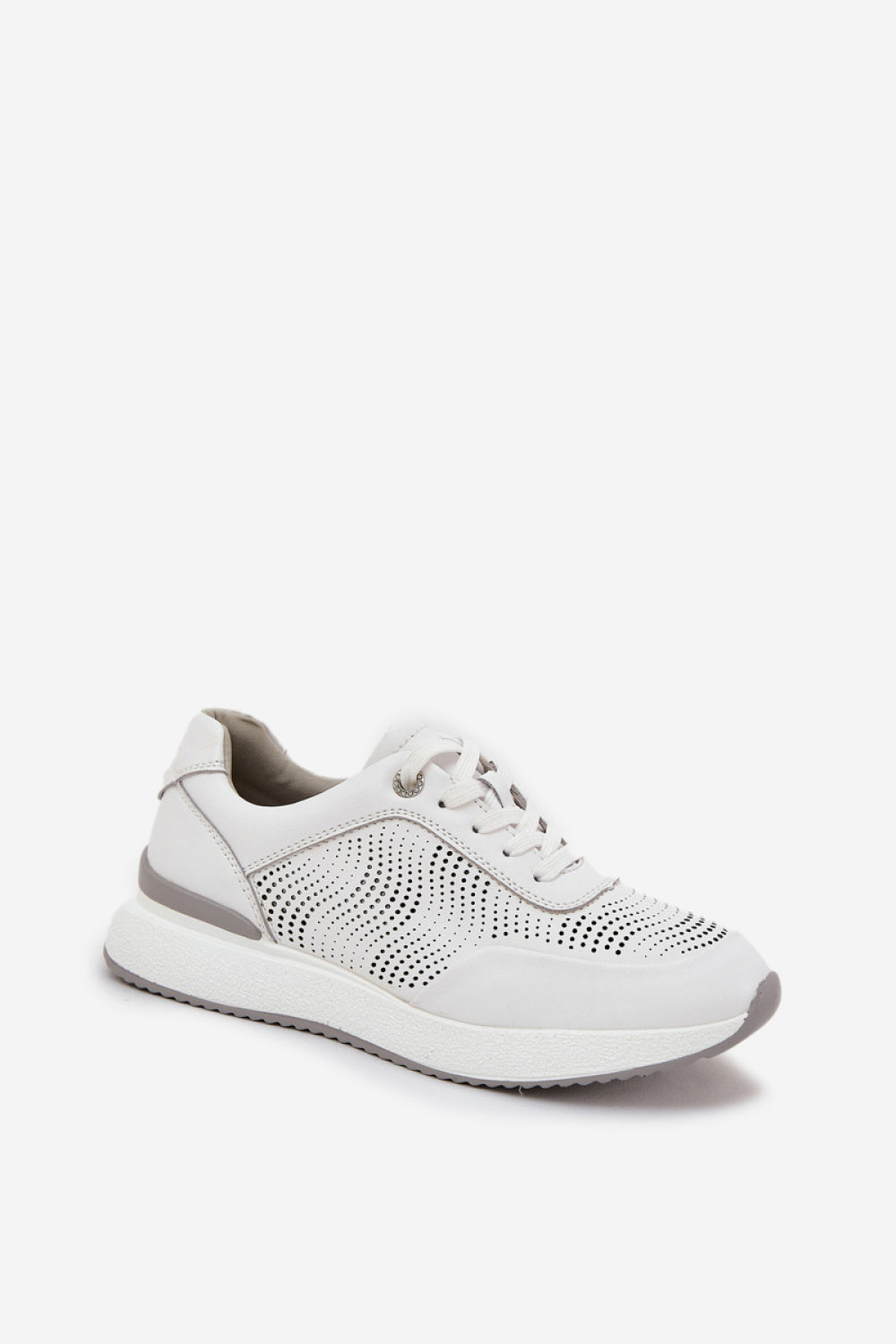 Step In Style White Leather Platform Trainers - view 2