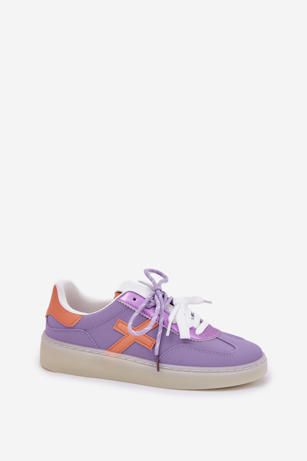 Step In Style Violet Faux Suede Trainers - view 2