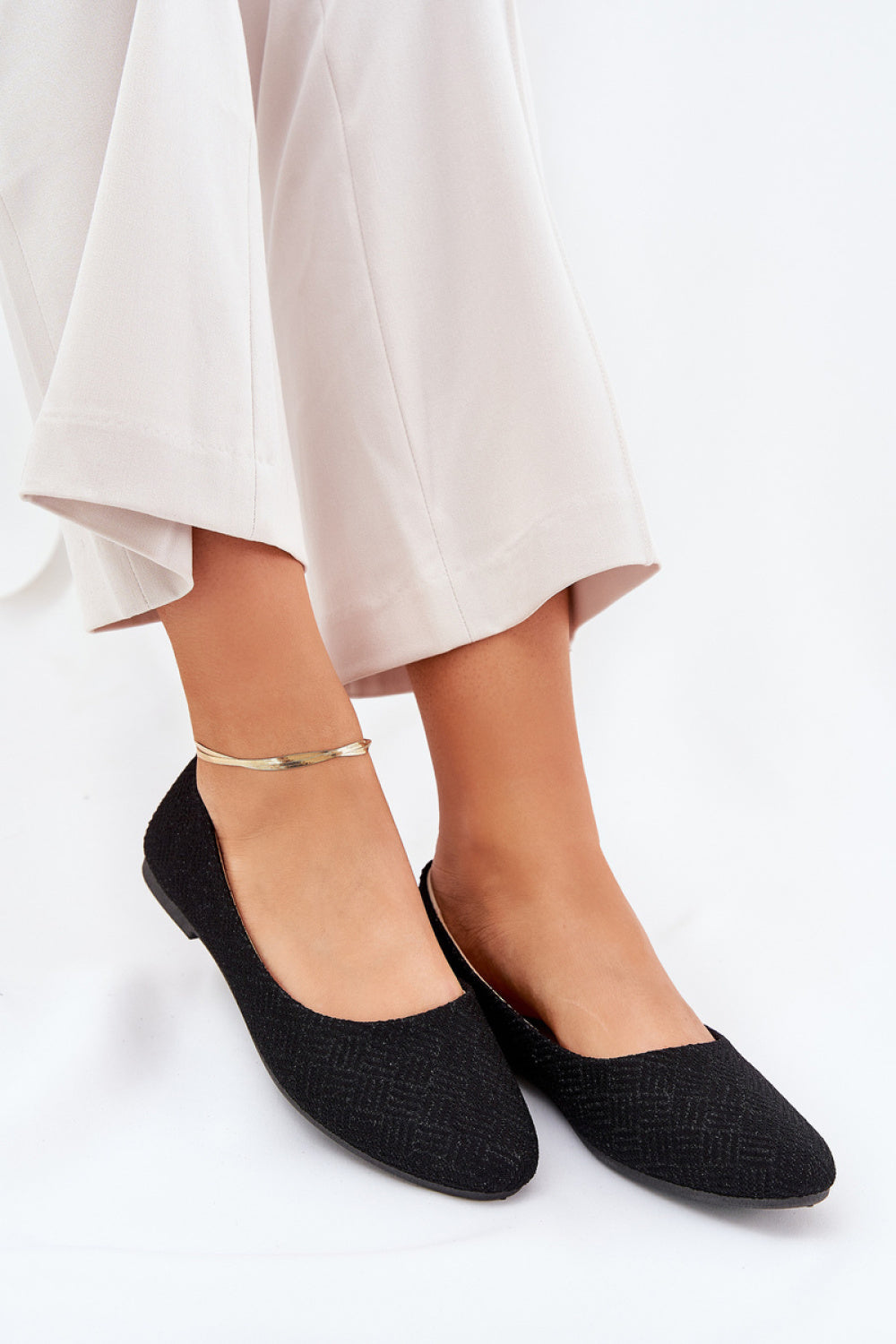 Step In Style Tatorelis Black Sequin Flat Ballet Flats - view 3