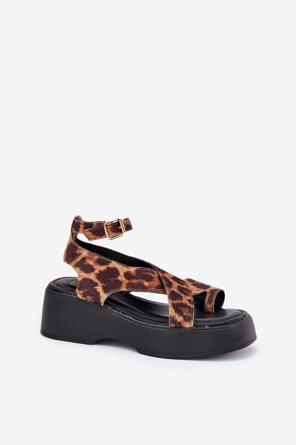 Step In Style Tenzorus Leopard Print Platform Sandals - view 2