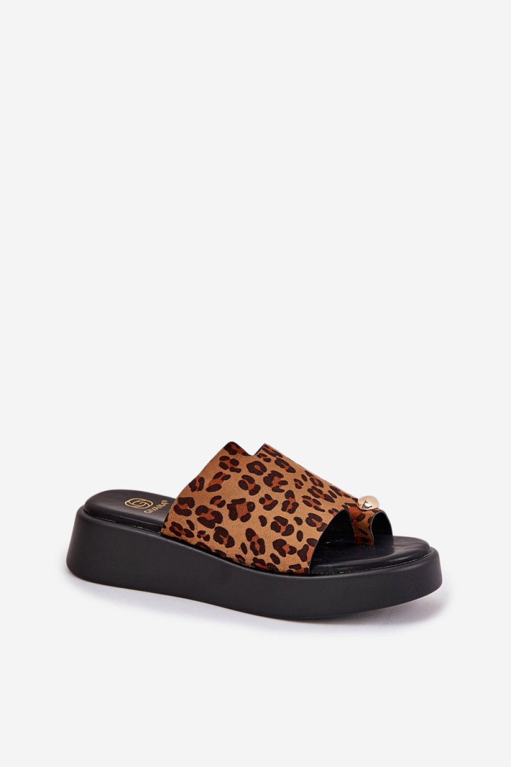 Step In Style Saqesse Leopard Print Faux Suede Platform Wedge Sandals - view 2