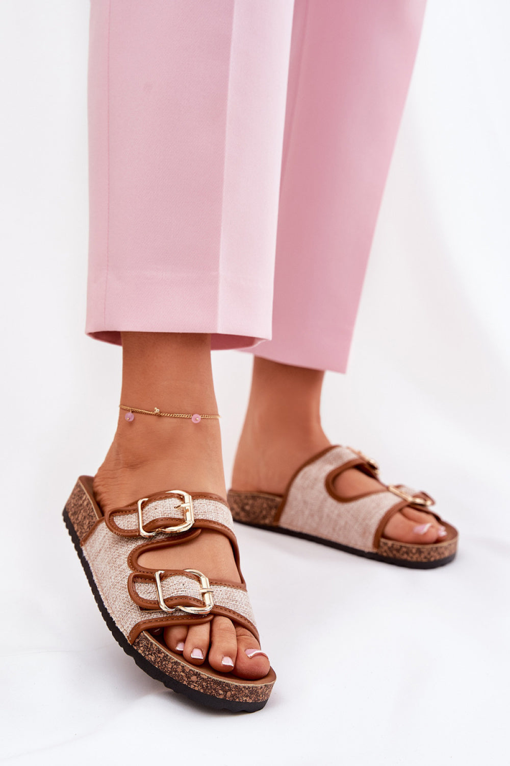 Step In Style Osoffe Camel Platform Flip Flops