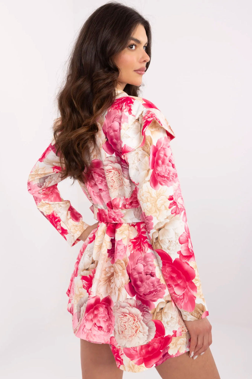 Italy Moda Pink Mini Floral Jumpsuit - view 3
