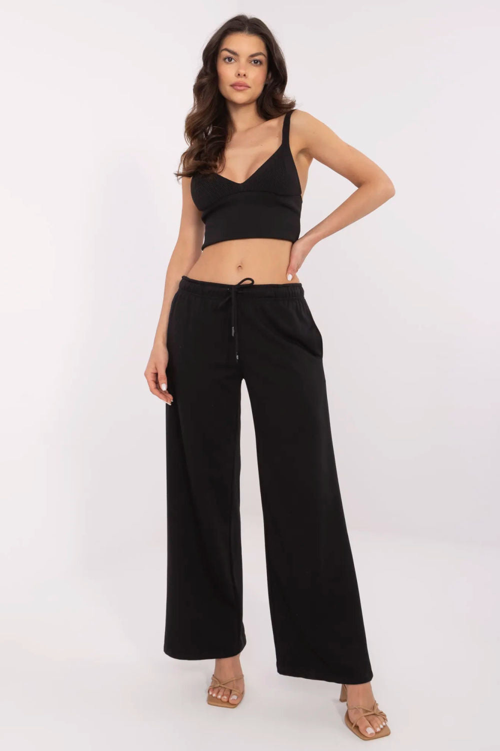 Relevance Black Straight Cotton Joggers