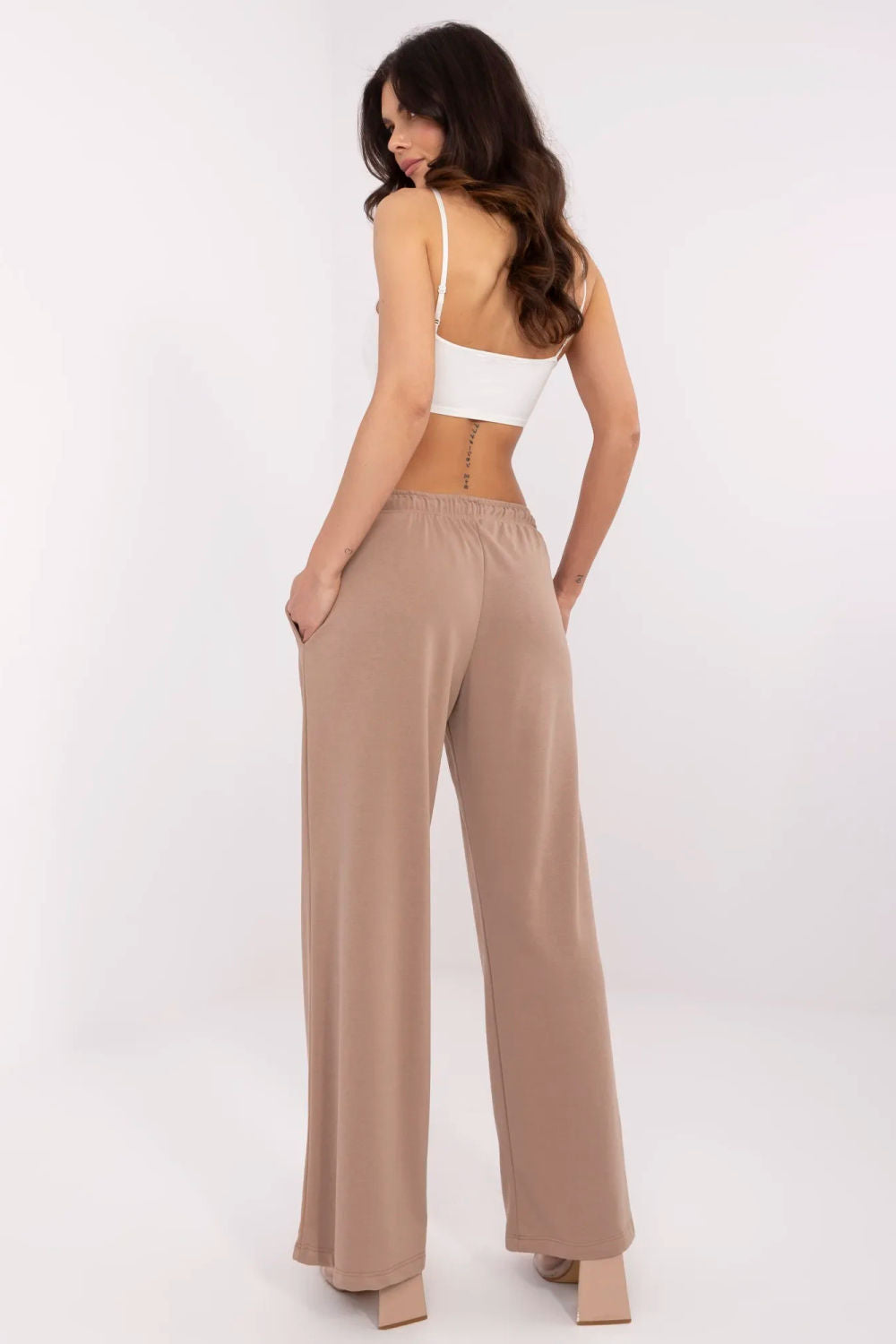 Relevance Dark Beige Cotton Joggers - view 3