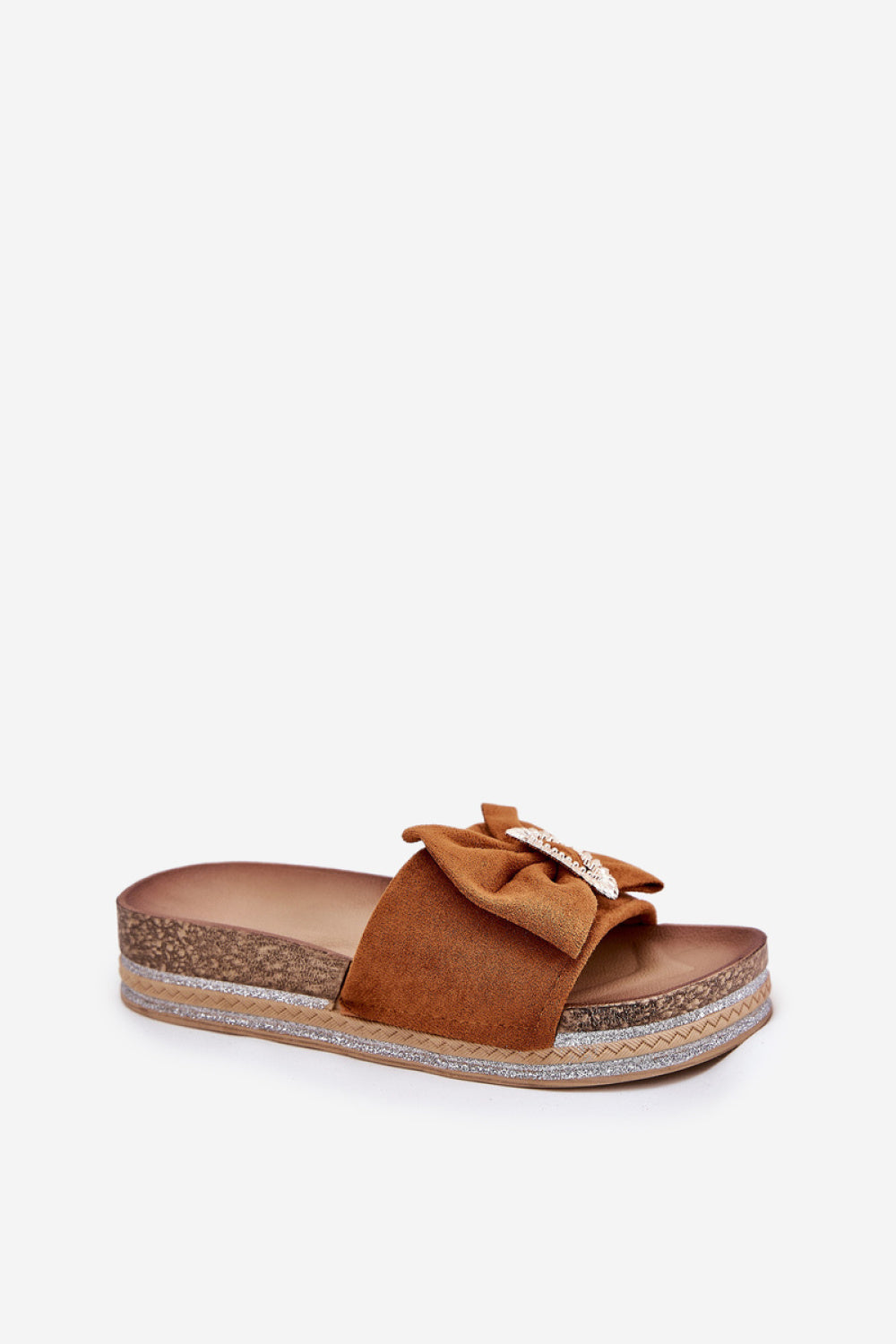 Step In Style Lenela Camel Faux Suede Platform Sandals - view 2