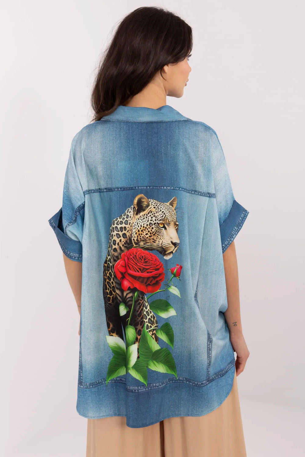 Italy Moda Blue Long Sleeve Top - view 3
