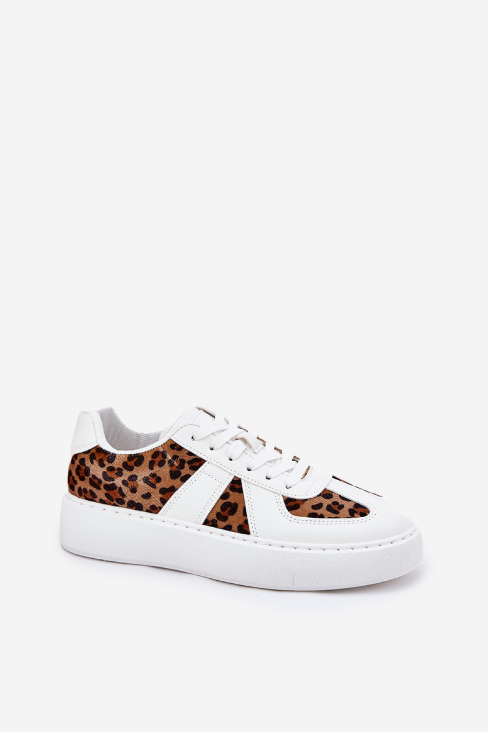 Step In Style White Faux Leather Trainers - view 2