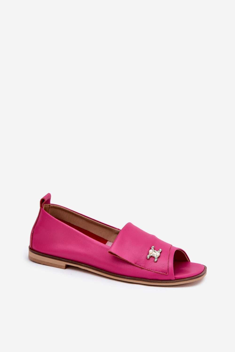 Step In Style Zazoo Fuchsia Leather Flat Ballet Flats - view 2