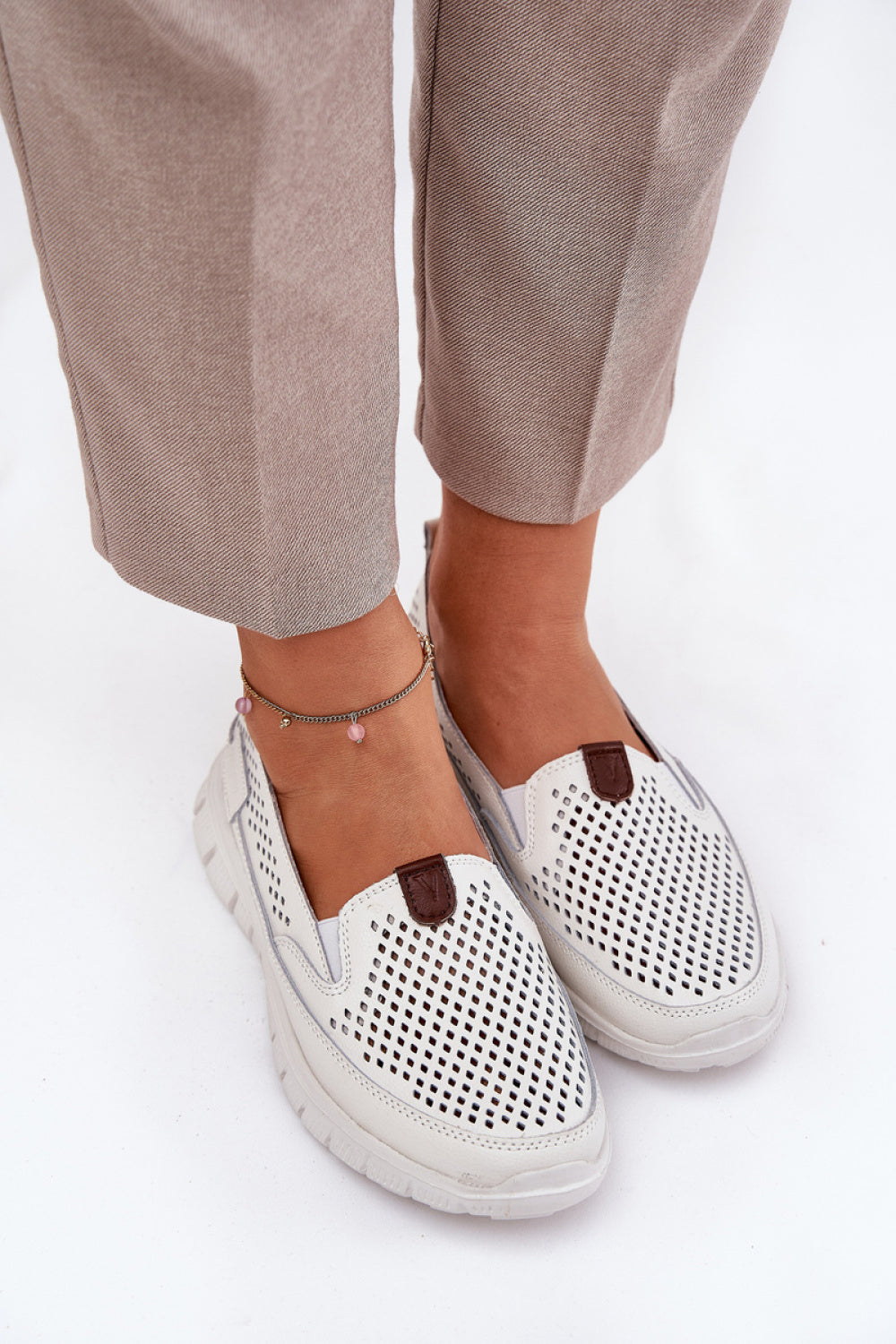 Step In Style Vinceza White Leather Ballet Flats - view 3