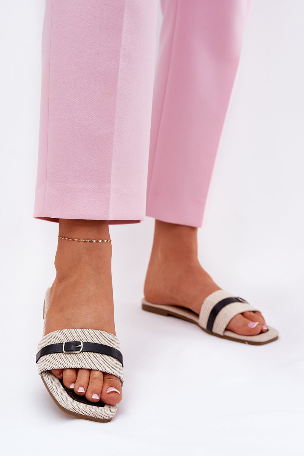 Step In Style Zilina Black Flip Flops