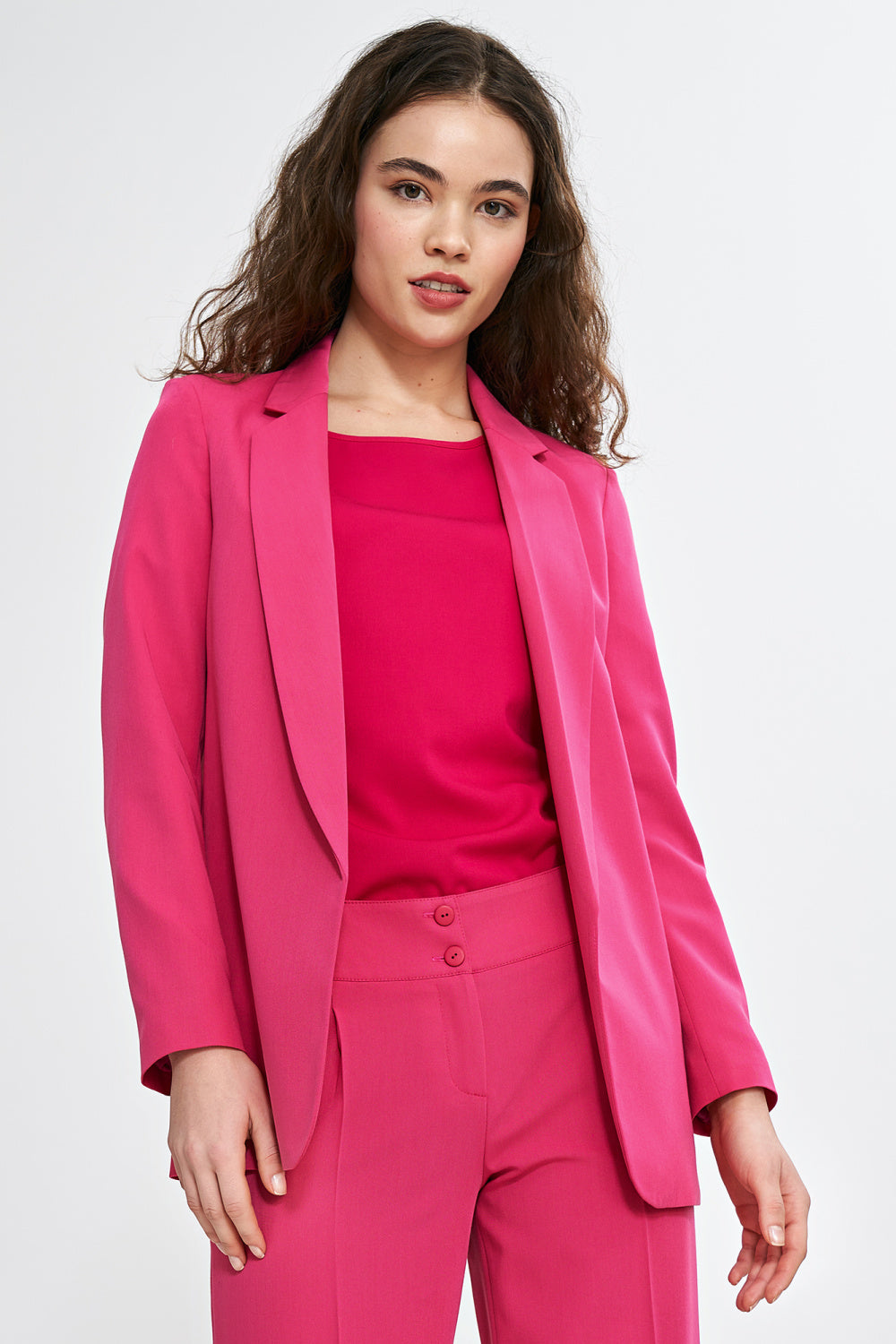 Nife Pink Long Sleeve Jacket