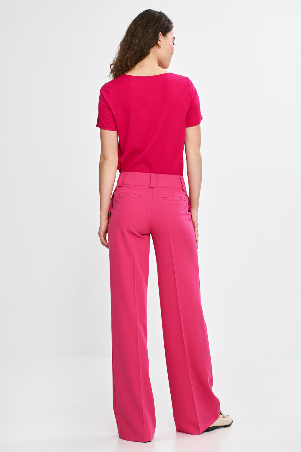 Nife Pink Wide Leg Trousers - view 3