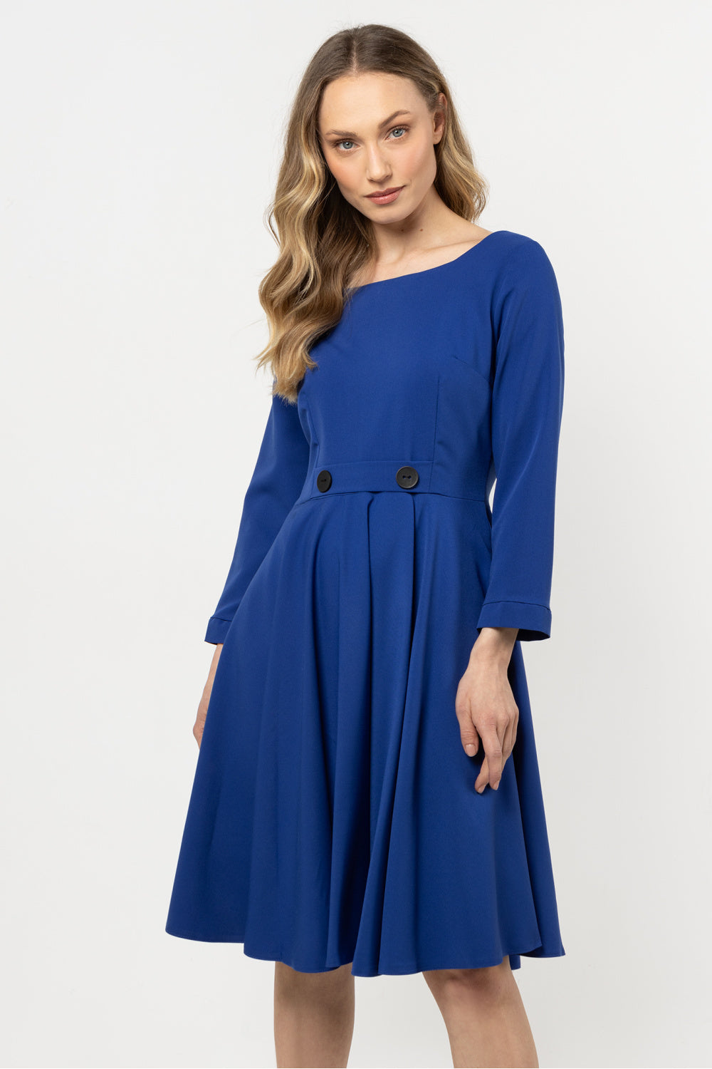 Awama Blue Flared Dress