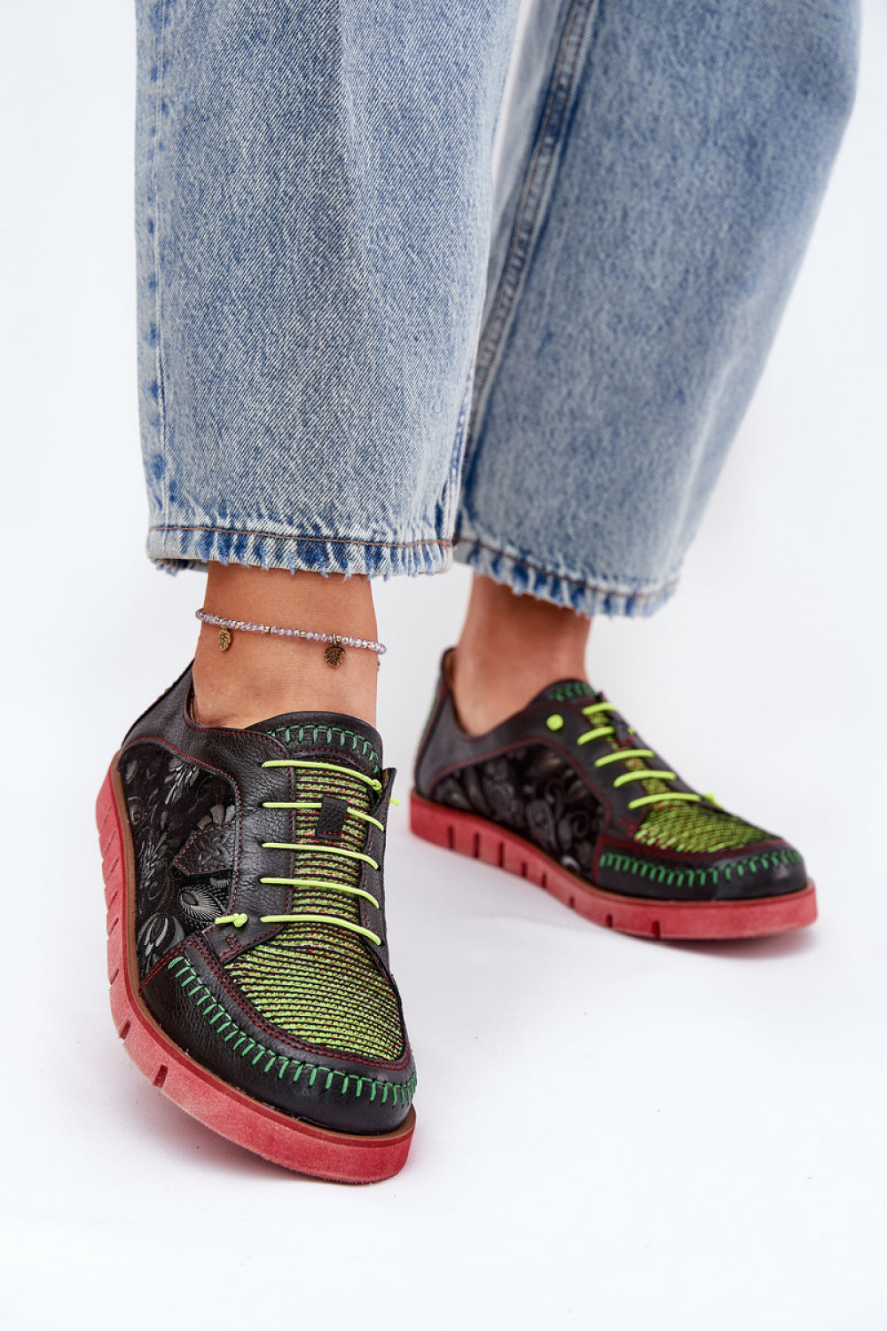 Step In Style Maciejka Black Leather Lace Up Shoes