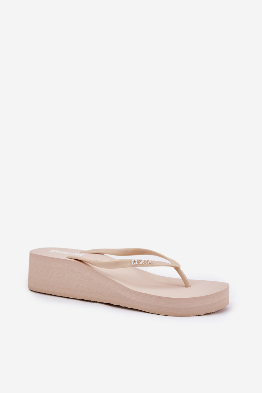 Step In Style Beige Platform Toe Post Flip Flops - view 2