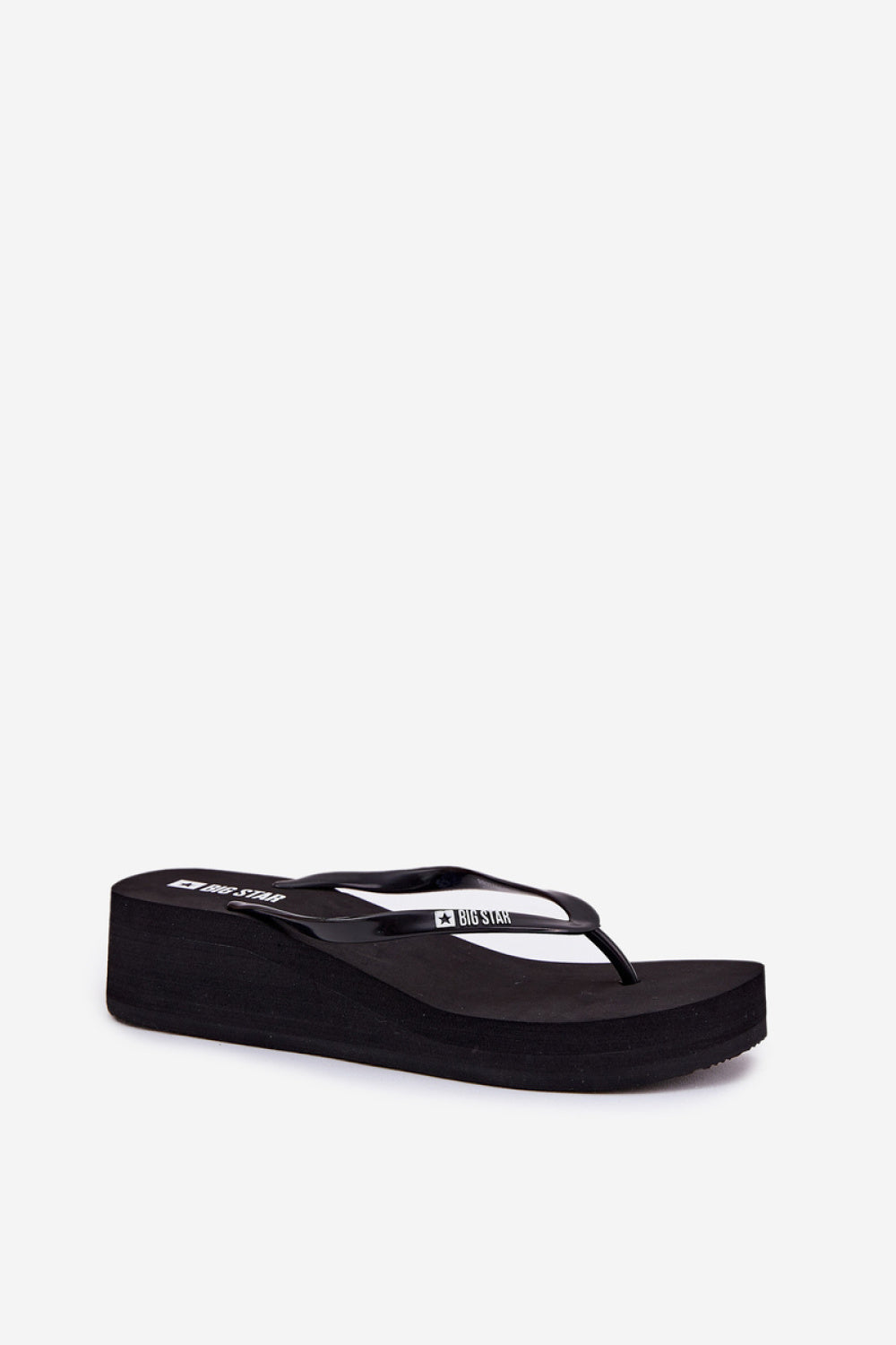 Step In Style Black Wedge Toe Post Flip Flops - view 2