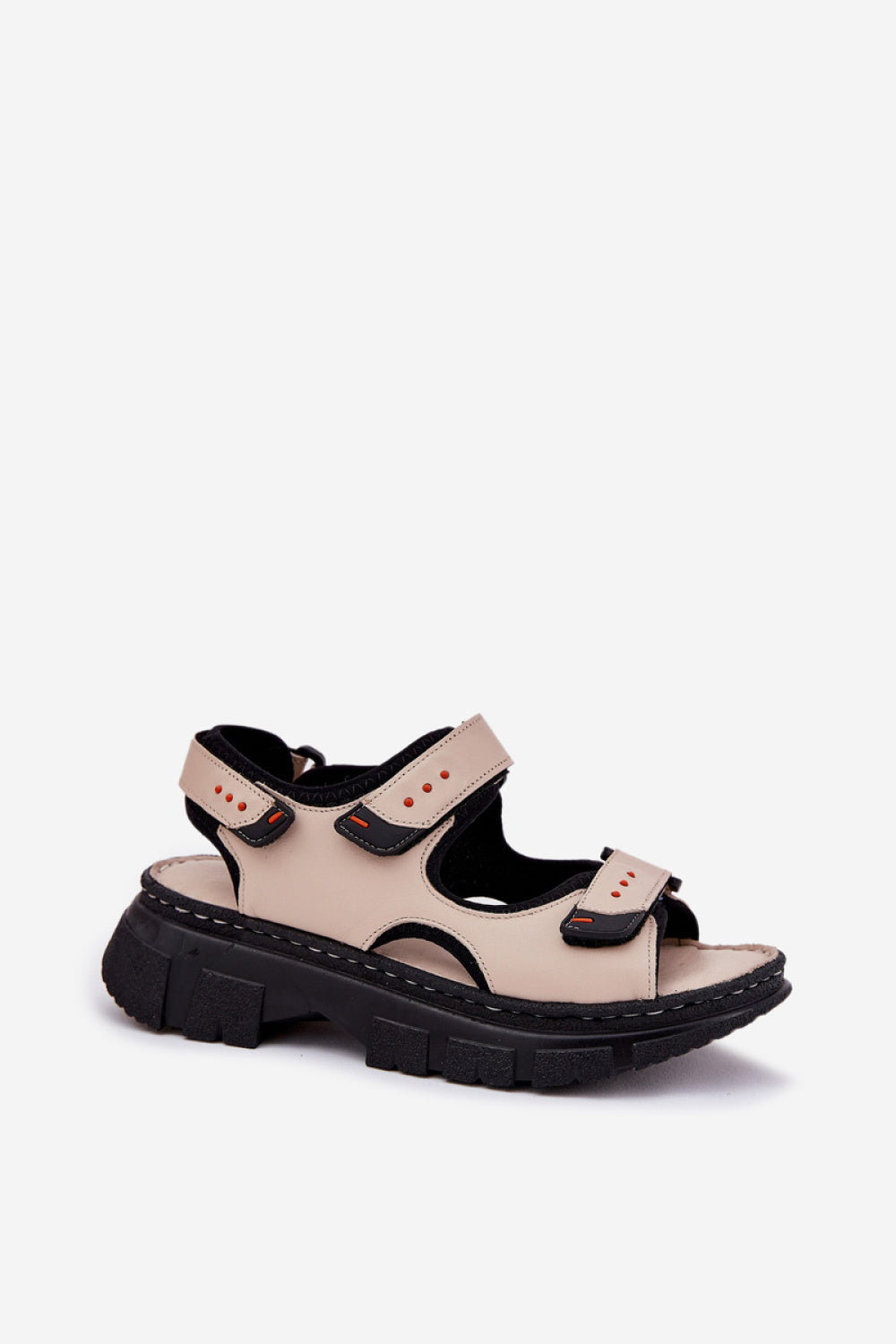 Step In Style Artiker Beige Leather Sandals - view 2