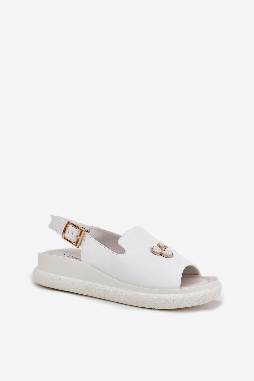 Step In Style Vinceza White Leather Wedge Sandals - view 2