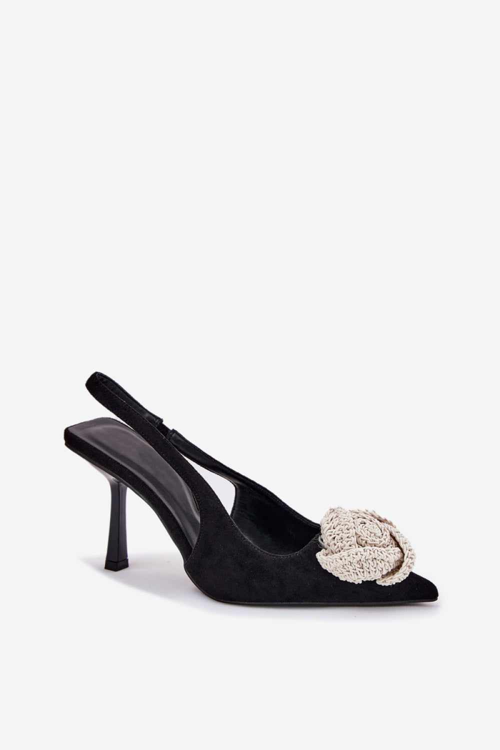 Step In Style Anodera Black Faux Suede High Heels - view 2