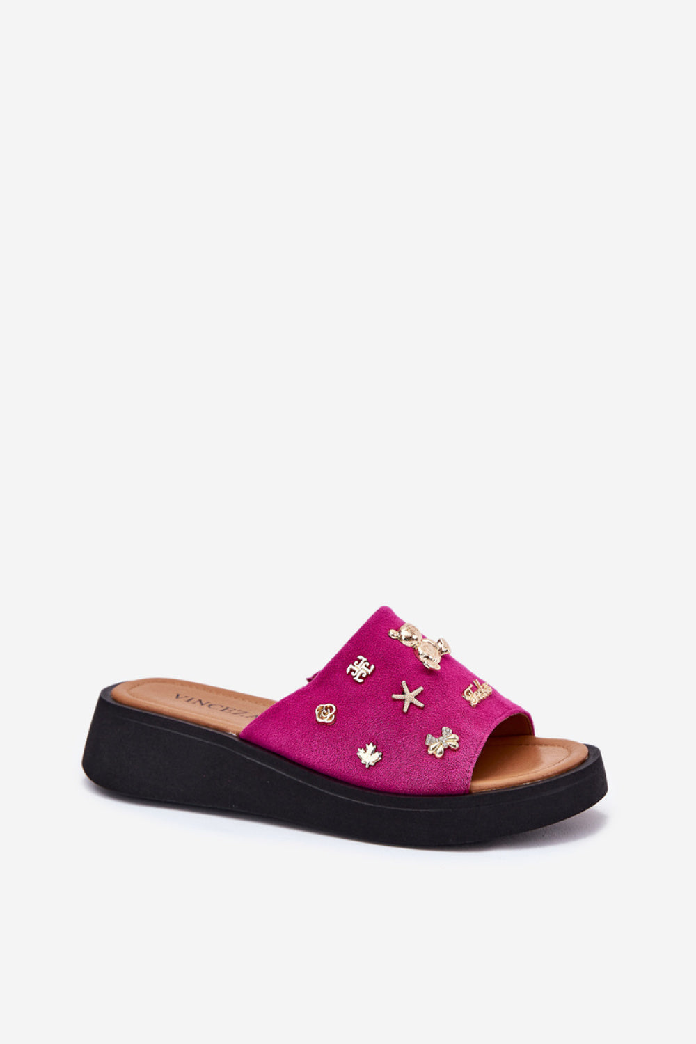 Step In Style Vinceza Fuchsia Suede Platform Sandals - view 2