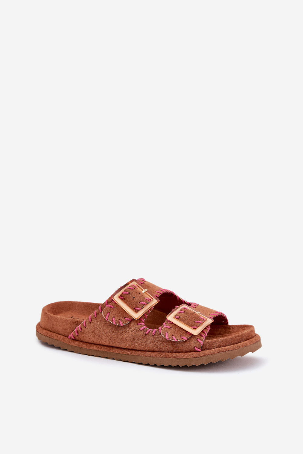 Step In Style Visley Camel Faux Suede Flip Flops - view 2