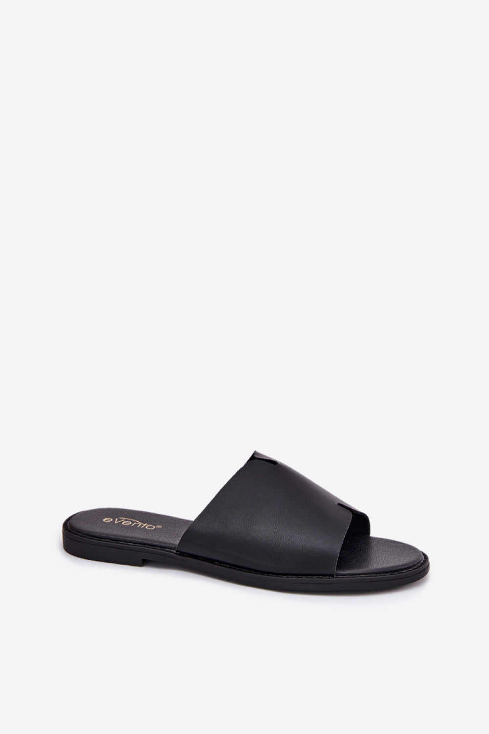 Step In Style Kalimira Black Faux Leather Flip Flops - view 2