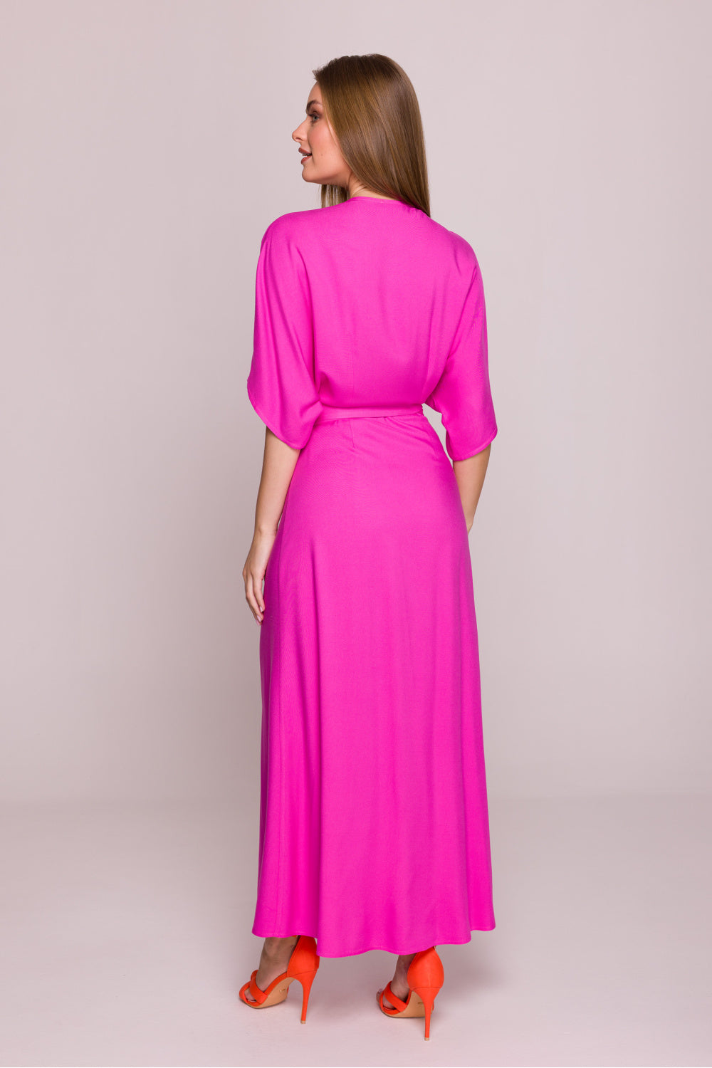 Stylove Lilac Satin Flared Dress - view 2