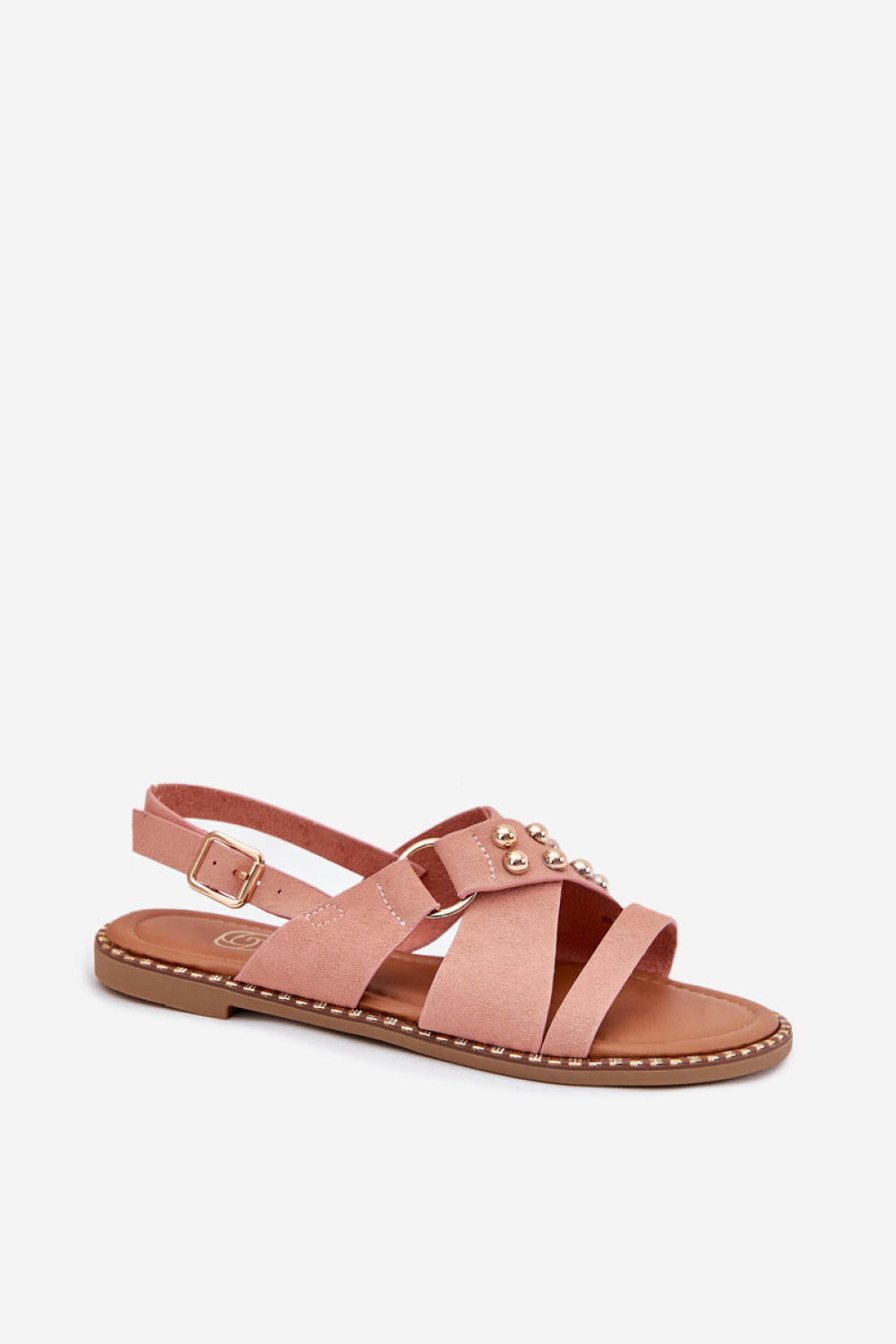 Step In Style Zanira Pink Faux Suede Flat Sandals - view 2