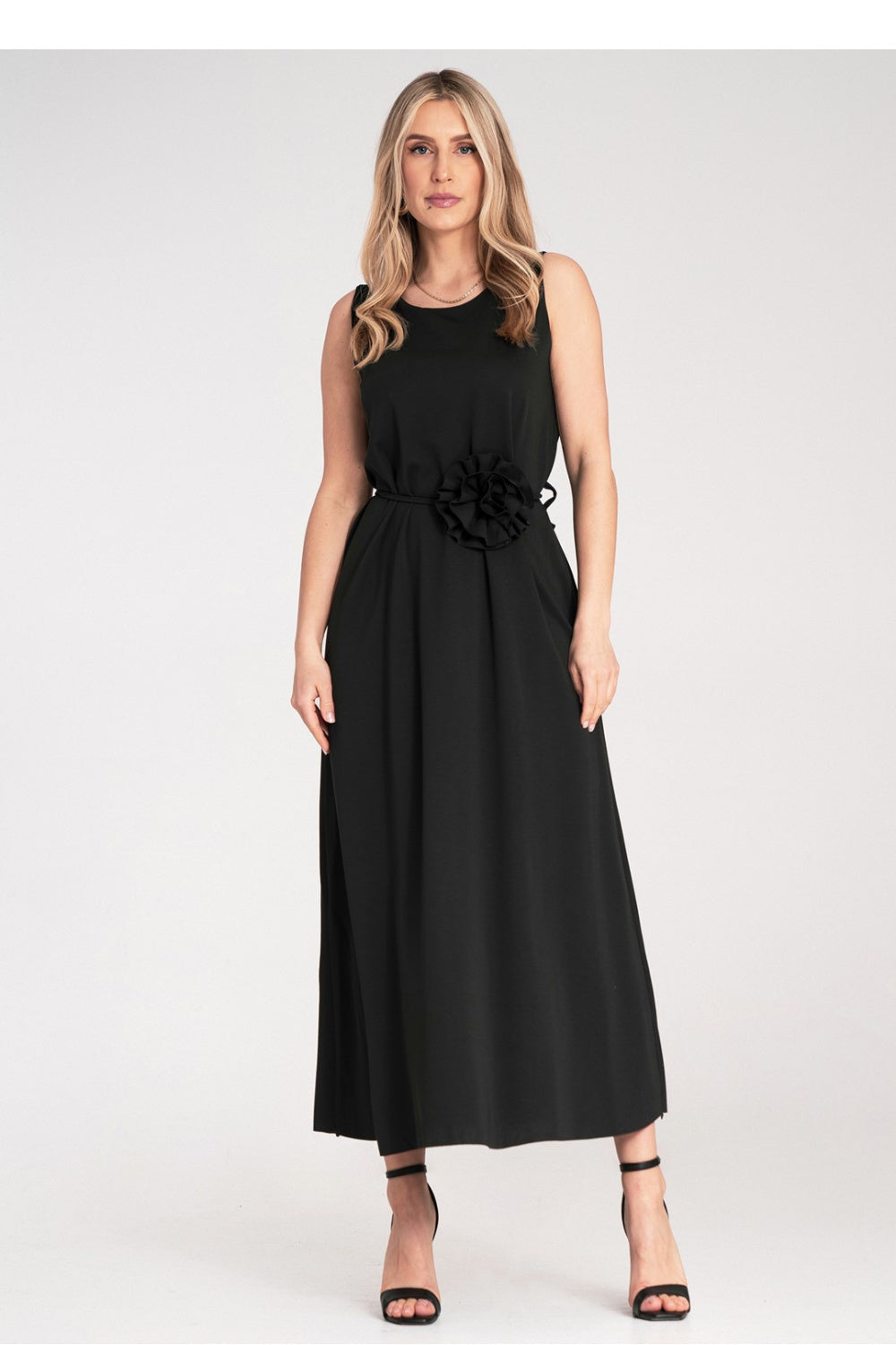 Figl Black Straight Maxi Flared Dress - view 2