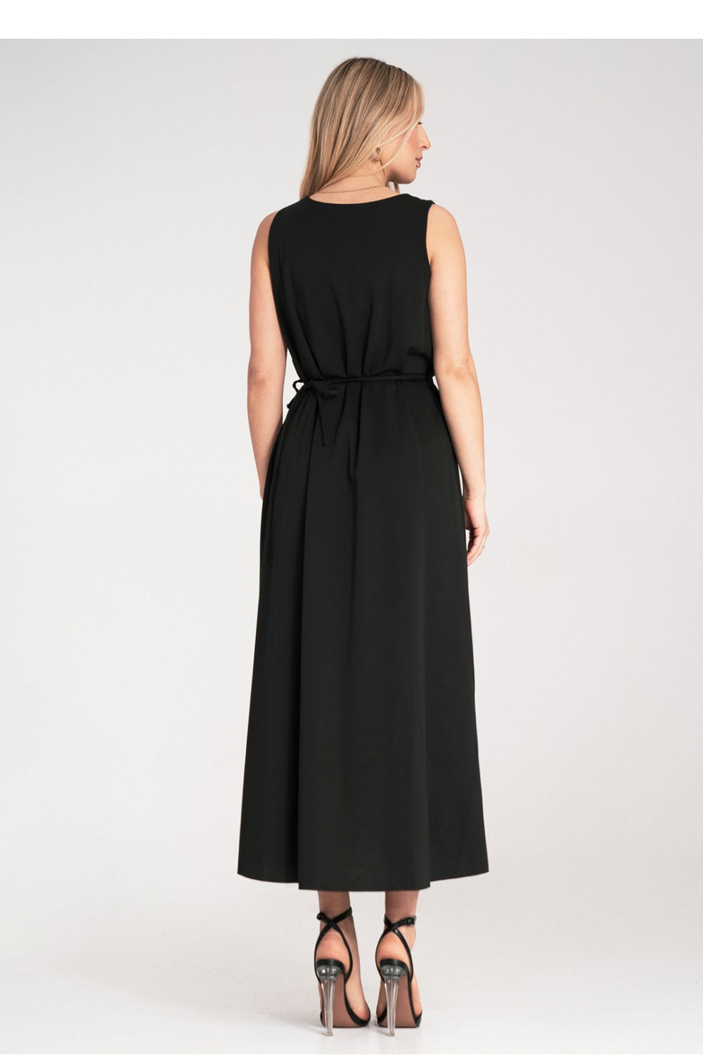 Figl Black Straight Maxi Flared Dress - view 3