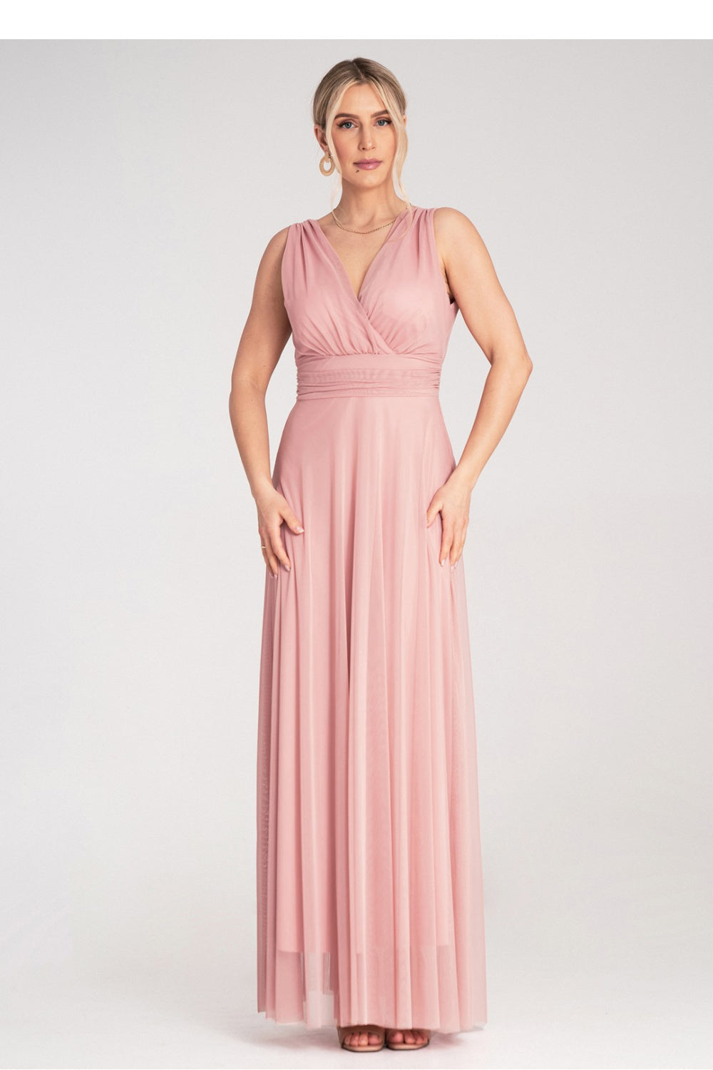 Figl Pink Maxi Wrap Cocktail Dress