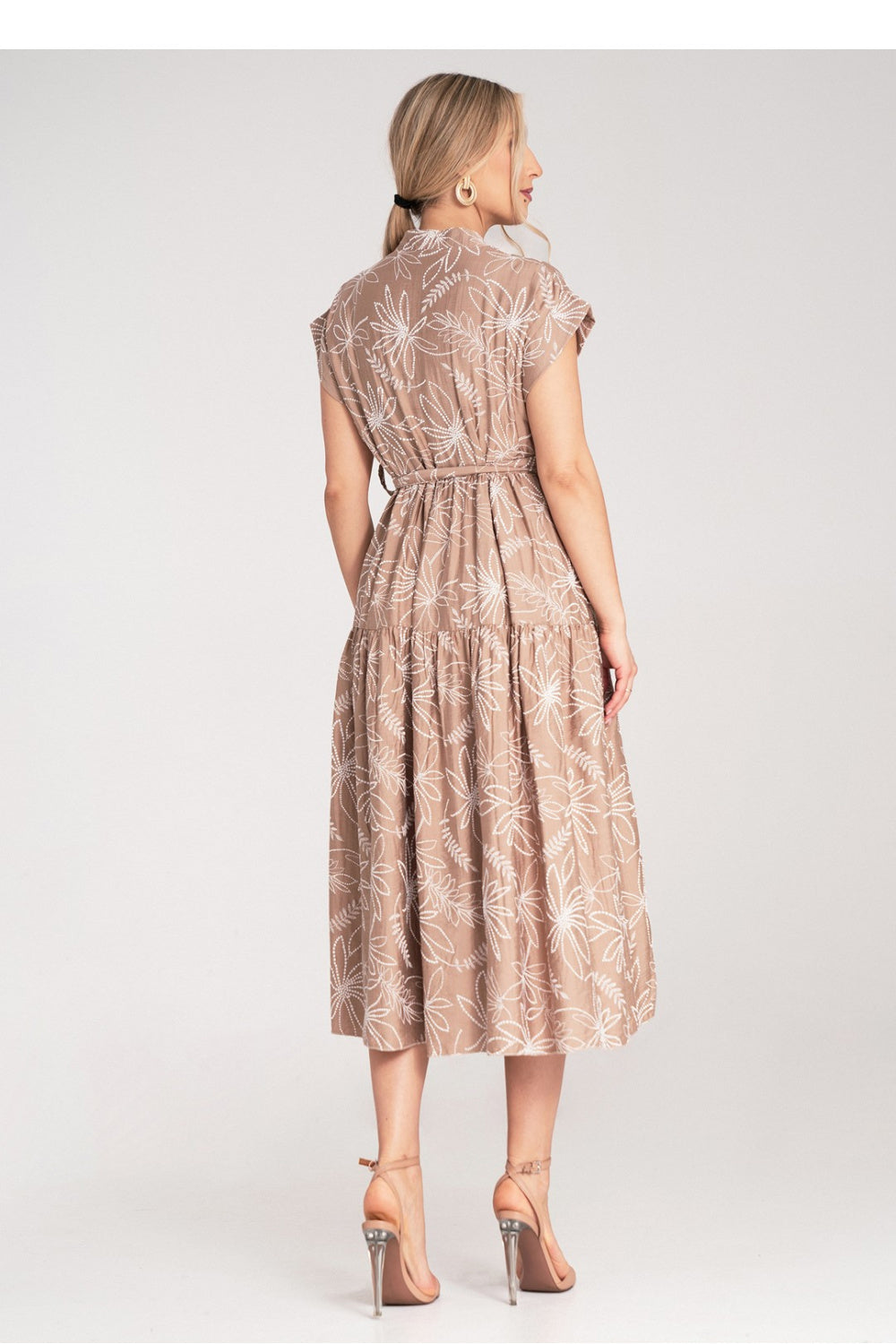 Figl Brown Midi Floral Dress - view 3