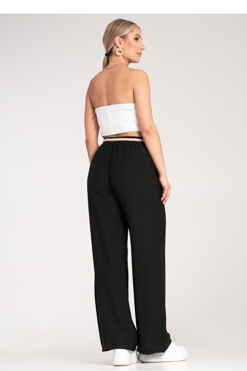Figl Black Viscose Trousers - view 3