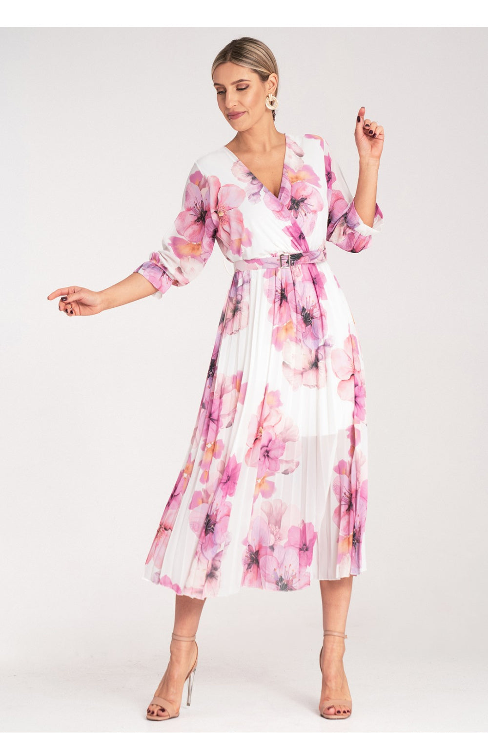 Figl White Midi Floral Dress - view 4