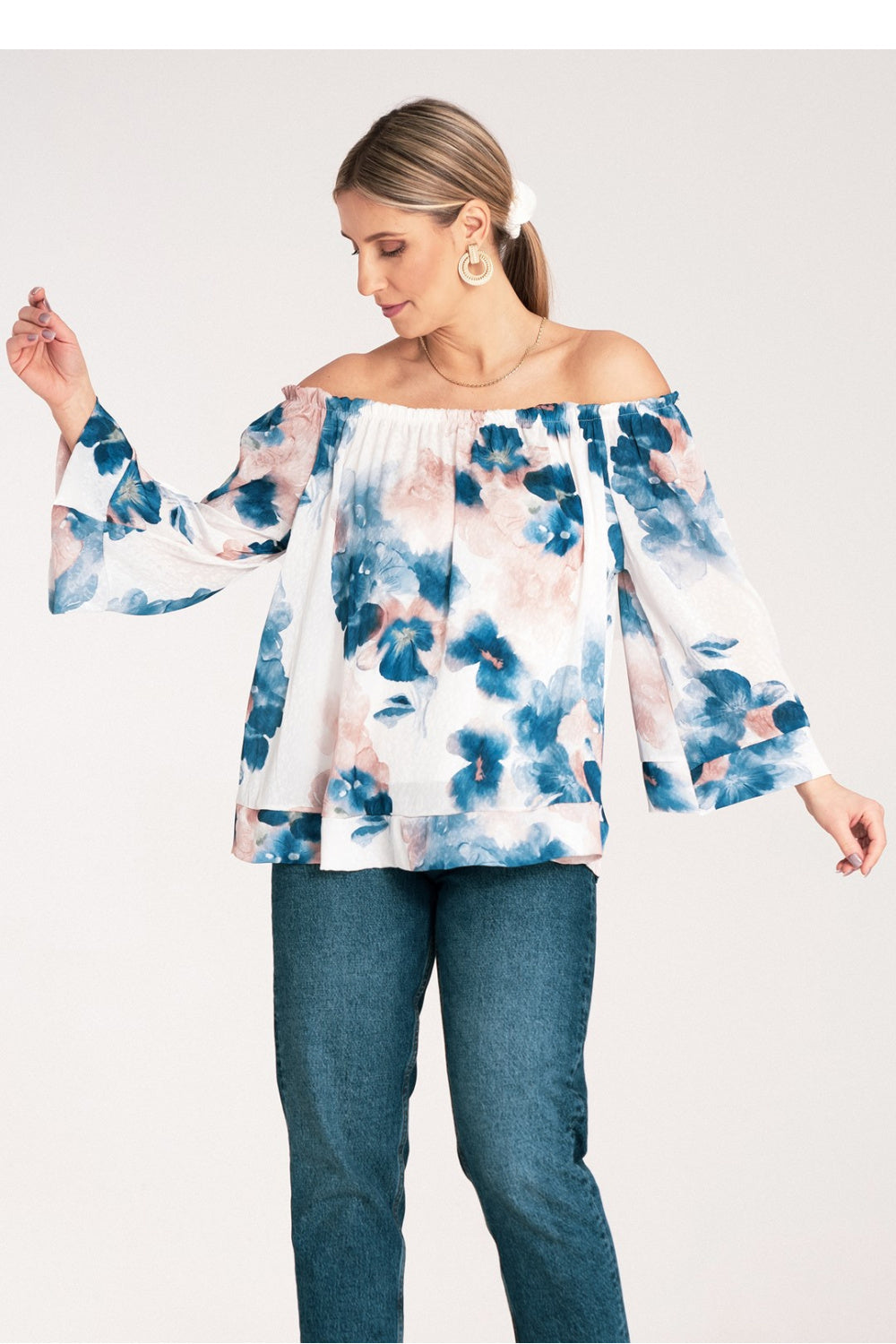 Figl Blue Loose Fit Blouse - view 4
