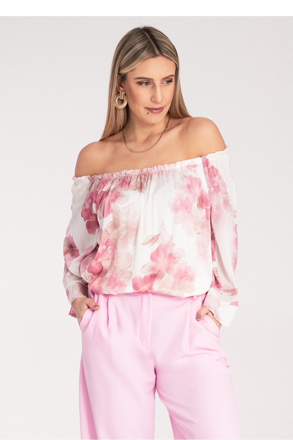 Figl Pink Loose Fit Blouse