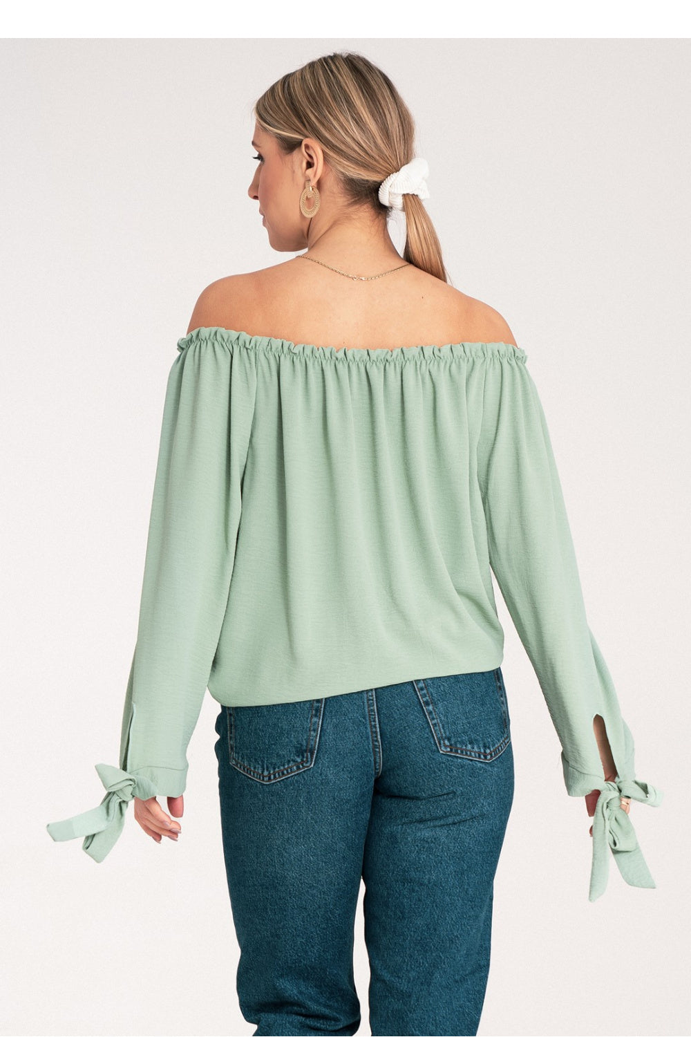 Figl Mint Pleated Blouse - view 3