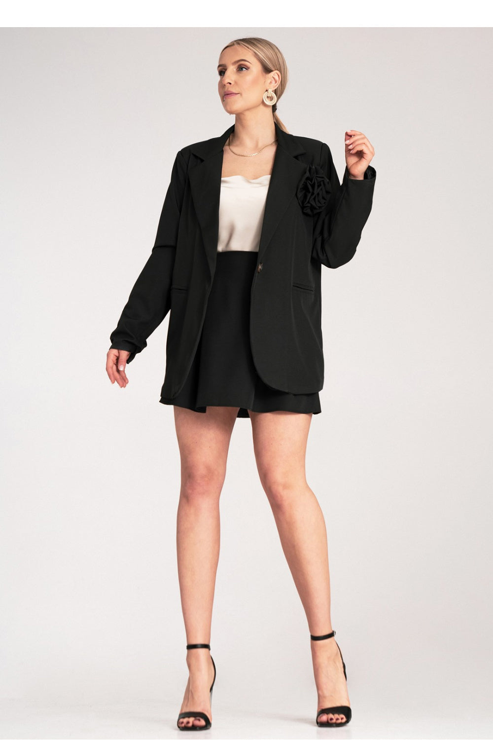 Figl Black Floral Jacket - view 2