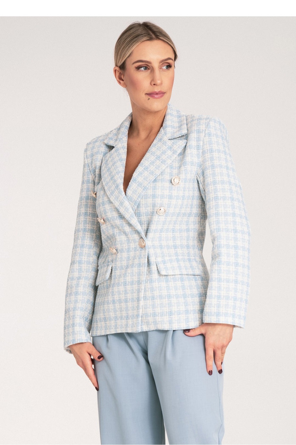 Figl Blue Collared Jacket - view 4