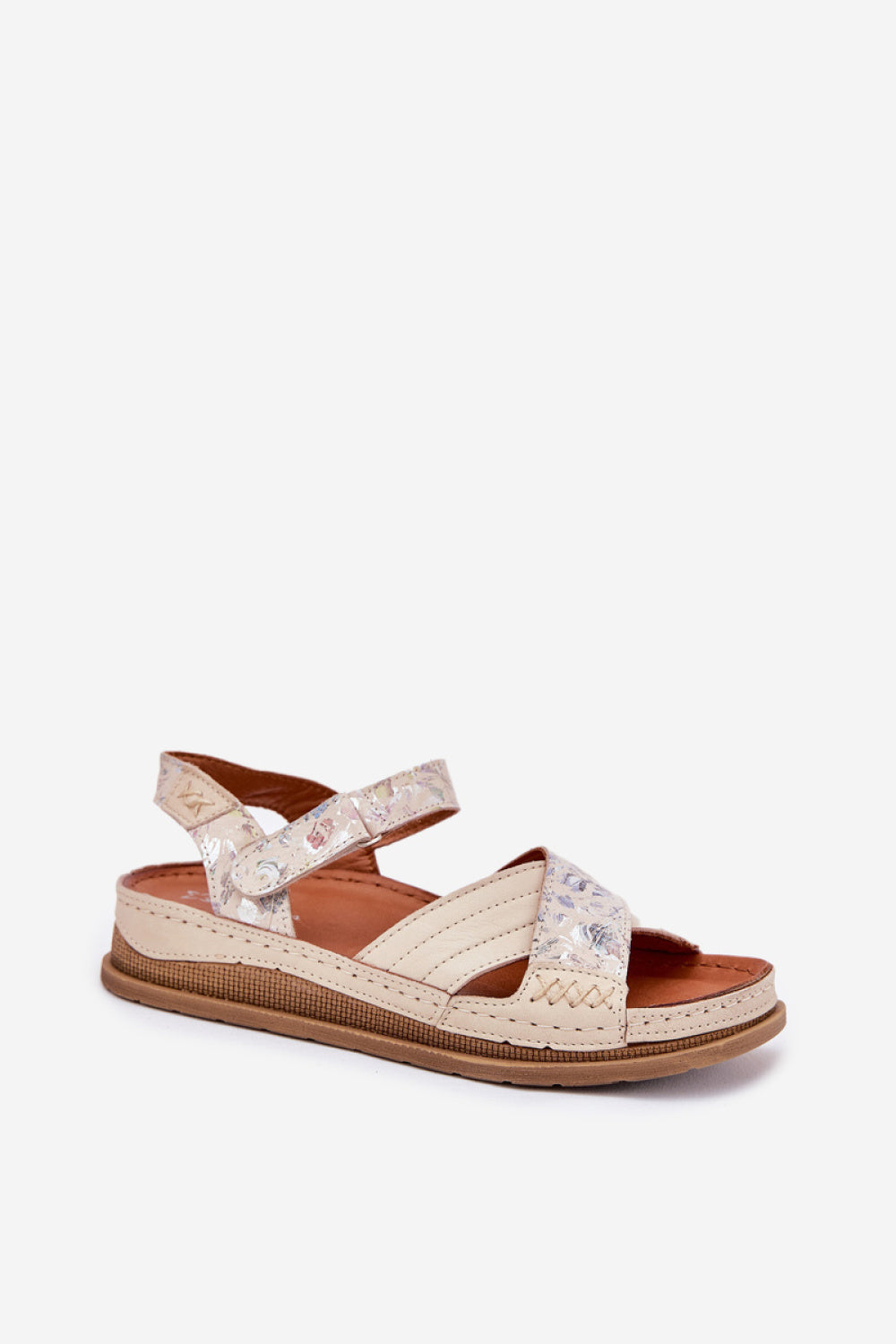 Step In Style Maciejka Ecru Leather Platform Sandals - view 2