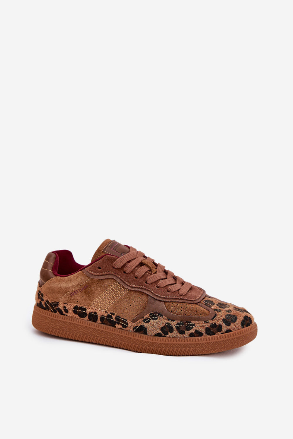 Step In Style Leopard Print Leather Trainers - view 2