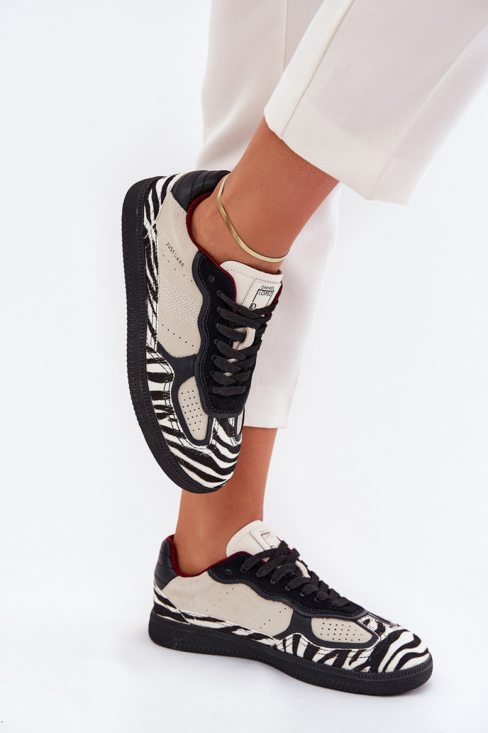 Step In Style Beige Leather Trainers - view 3