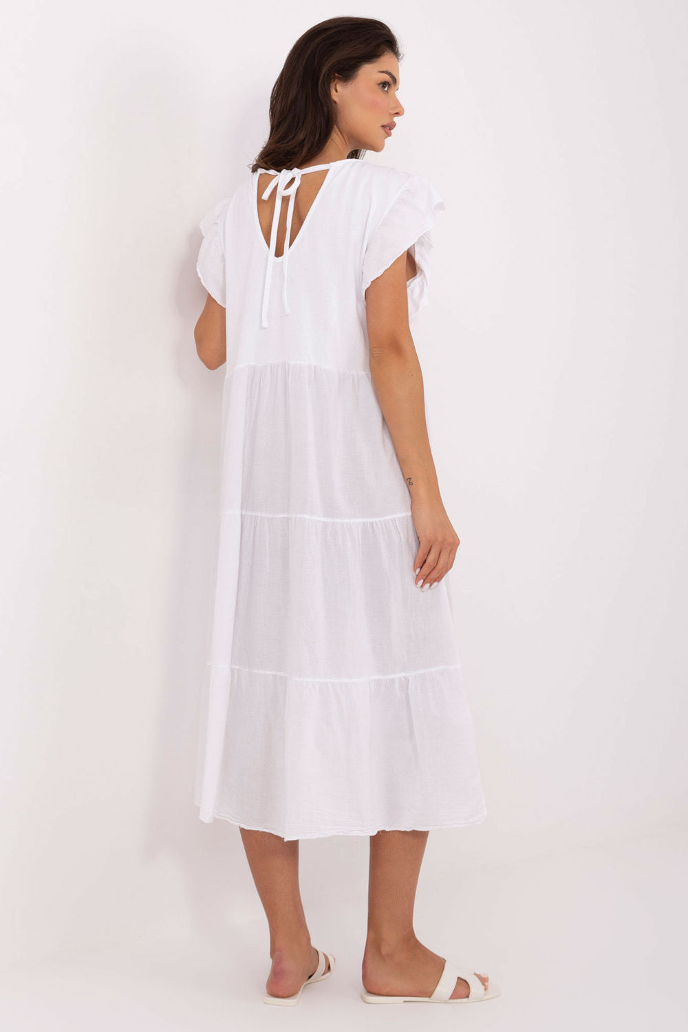 Och Bella White Midi Oversized Dress - view 3