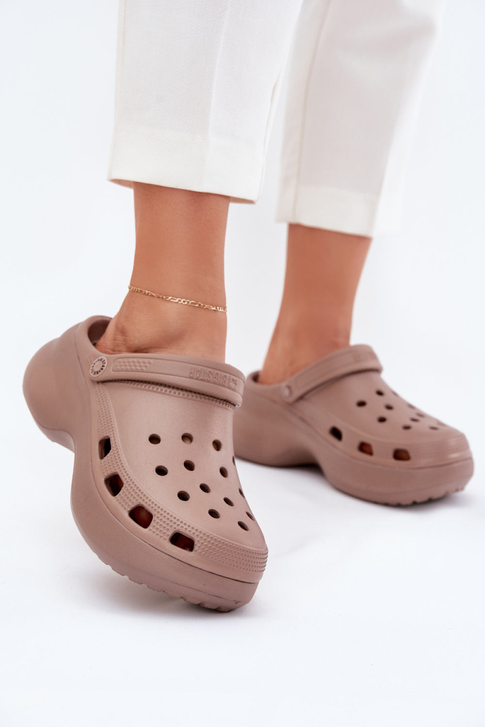 Step In Style Dark Beige Flip Flops