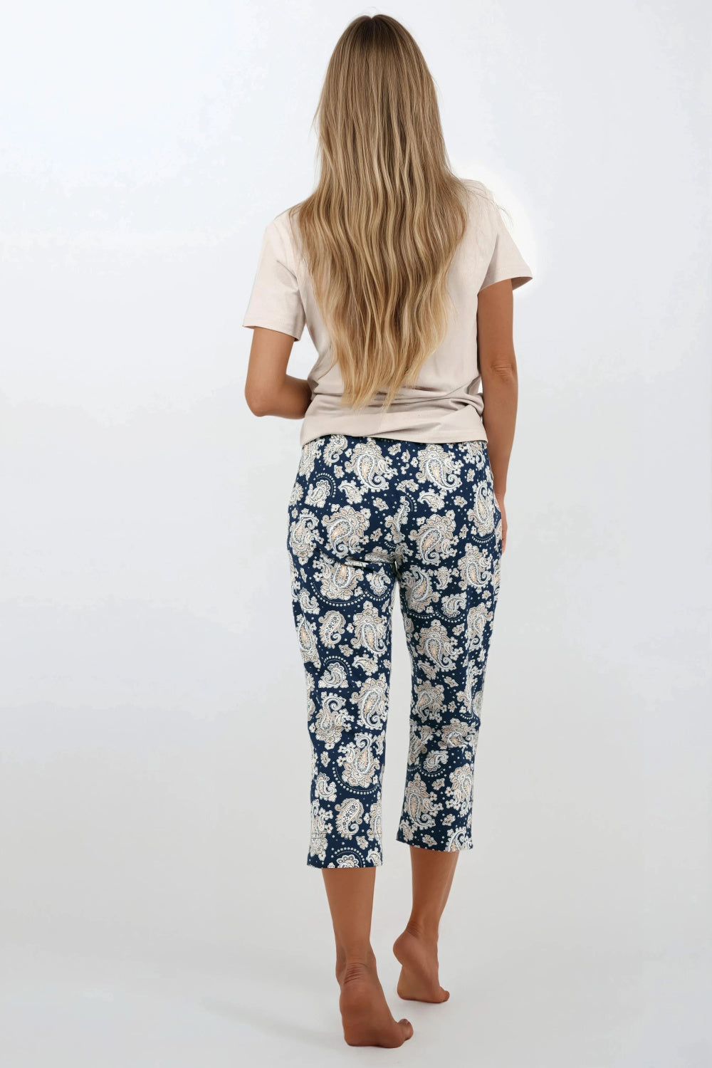 Momenti Per Me Navy Cotton Short Sleeve Pyjamas - view 2